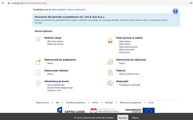 Jak sprawdzić sprawę w e sądzie bez zakładania konta?