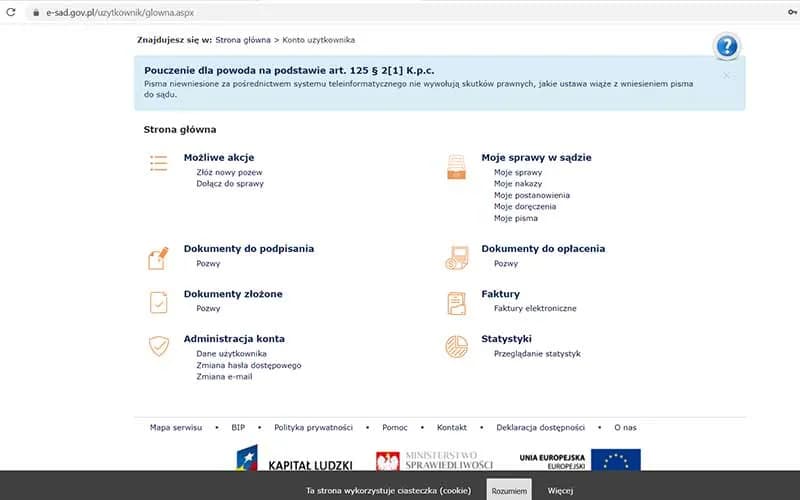 Jak sprawdzić sprawę w e sądzie bez zakładania konta?